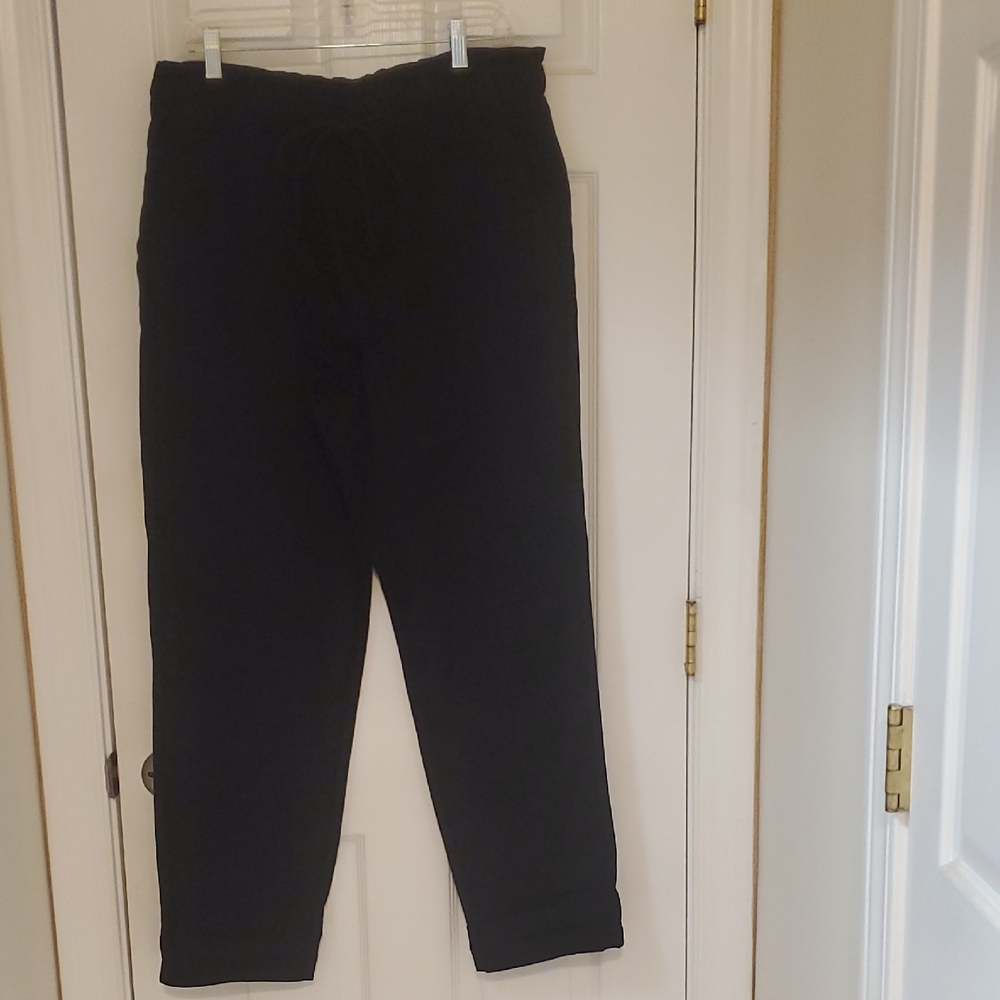 Loft Drawstring Black Pants Size Large - image 1